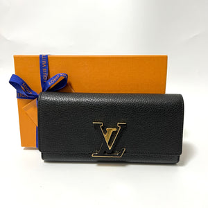 LouisVuitton ルイヴィトン ポルトフォイユカプシーヌ 長財布 黒 Portefeuille Capsine Long Wallet