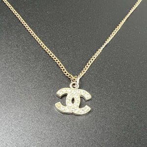 CHANEL シャネル ココマーク ラインストーン ネックレス necklace coco cocomark  chanel