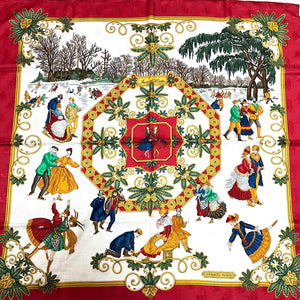 HERMES hermes エルメス カレ carre Joiesｄ’Hiver 冬の愉しみ クリスマス Christmas