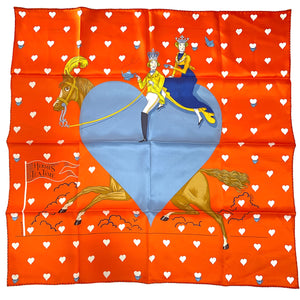 HERMES hermes エルメス TEATIME TeaTime teatime ティータイム orange オレンジ ハート heart carre カレ 70